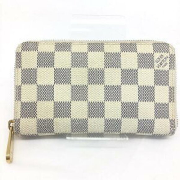 Louis Vuitton Zippy Wallet Damier Azur White Leather - Picture 1 of 7